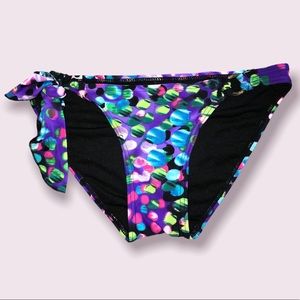 Smart & Sexy Purple Multicolored Bikini Bottom.  Size S.